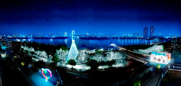 デックス東京ビーチのイルミネーションの写真