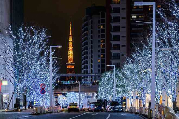 六本木ヒルズのイルミネーションの写真