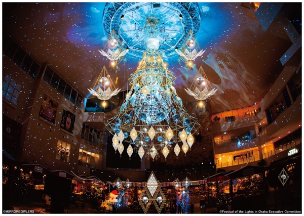 阪急百貨店うめだ本店9階 祝祭広場のイルミネーションの写真